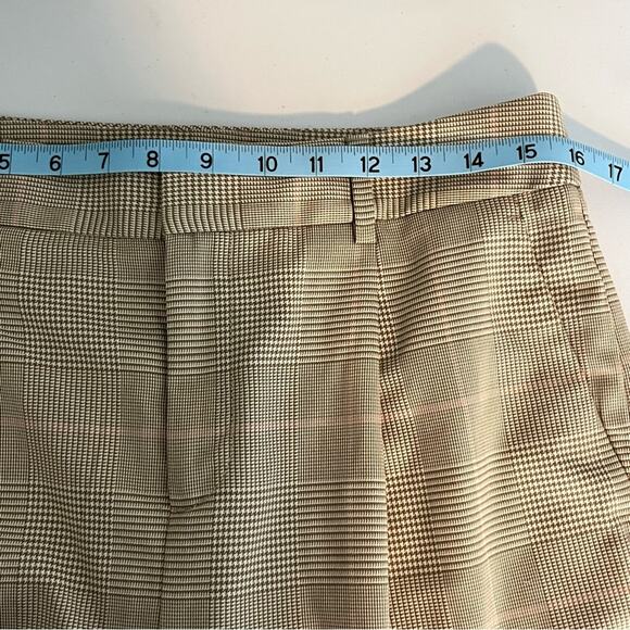 Banana Republic Tan Plaid Tapered Cuffed Trousers 10 NWT - Picture 9 of 11